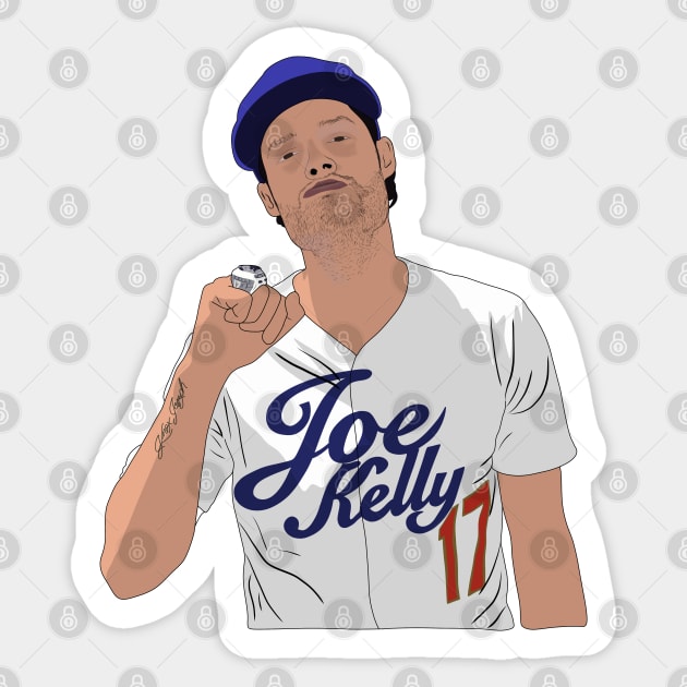 Joe Kelly with the Championship Ring Los Angeles Baseball Sticker by Hevding